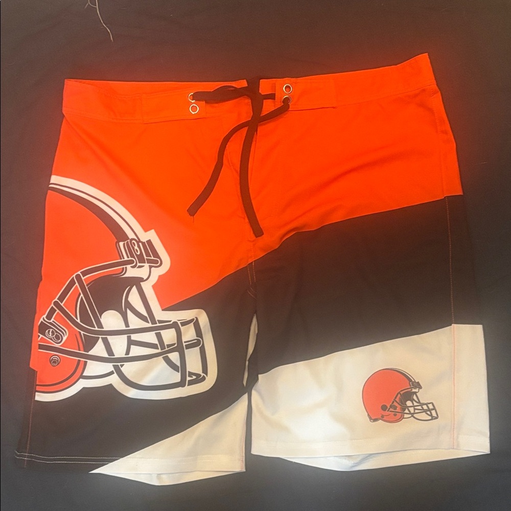 NFL FOCO Orange,White and Black Men's Cleveland Browns Sports Shorts